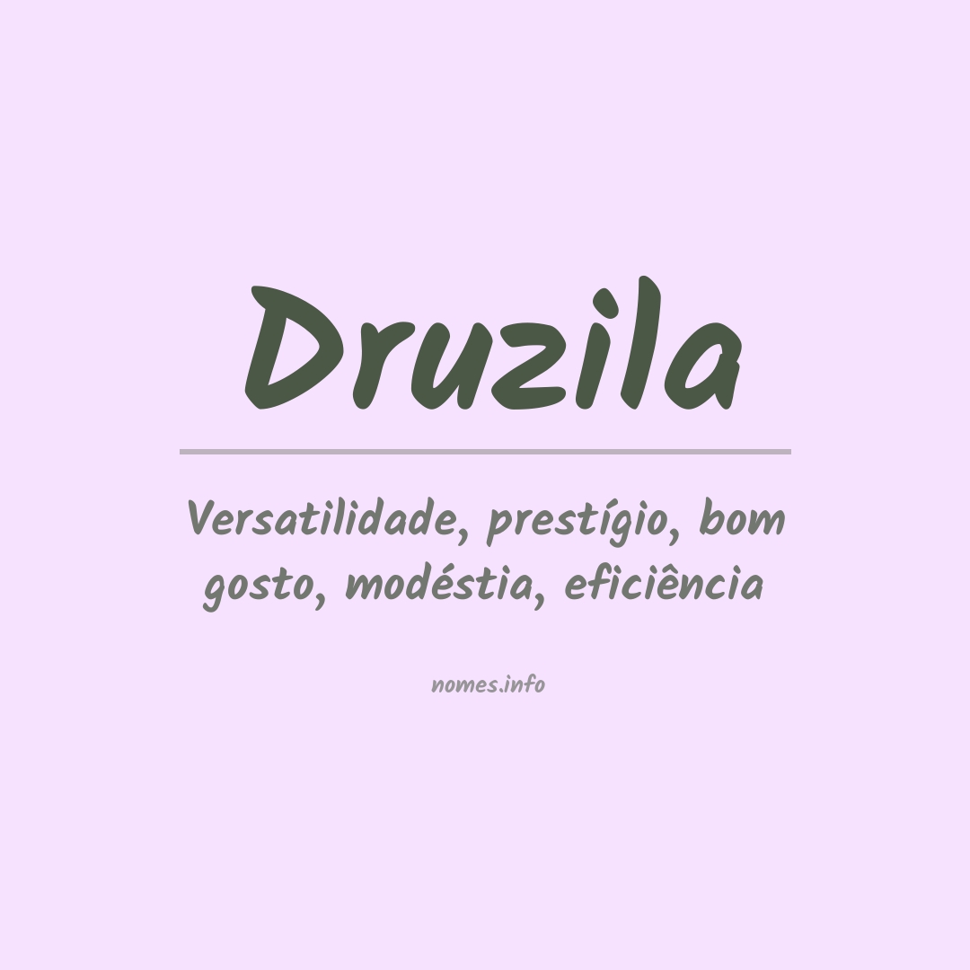 Significado do nome Druzila