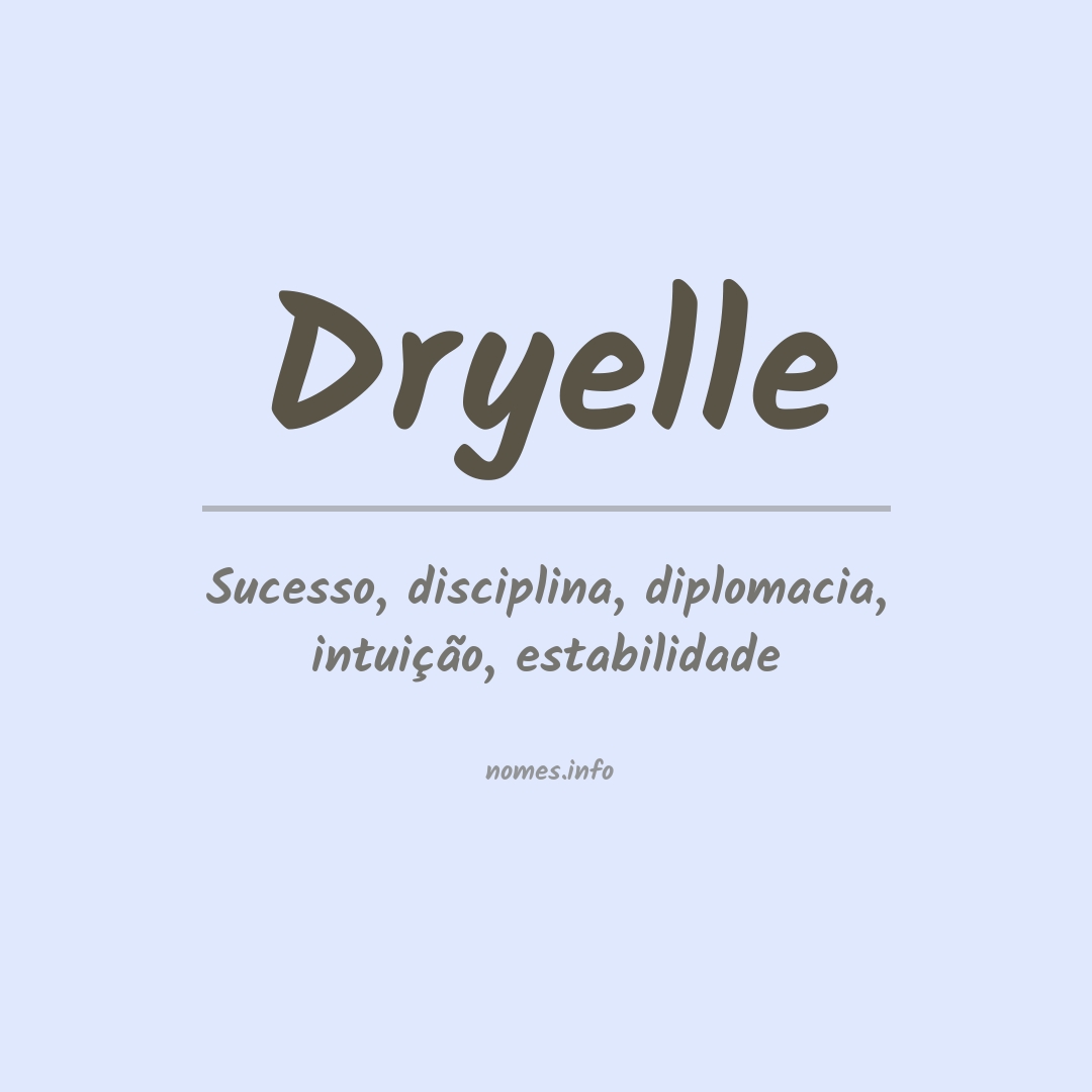 Significado do nome Dryelle