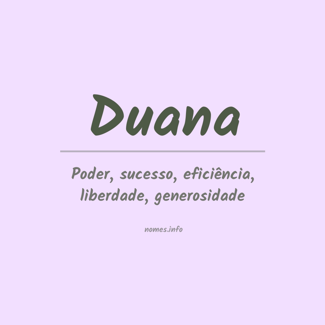Significado do nome Duana
