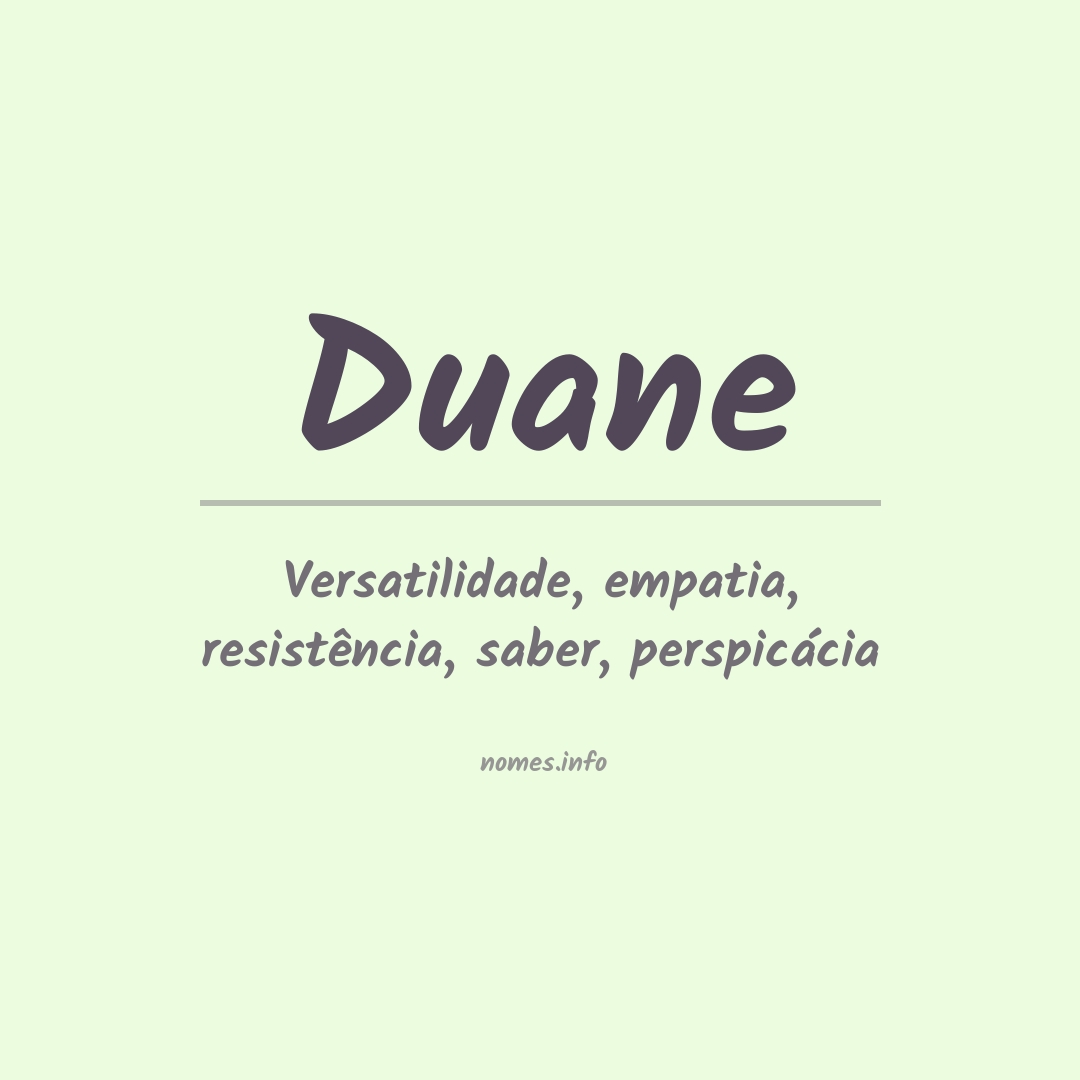 Significado do nome Duane