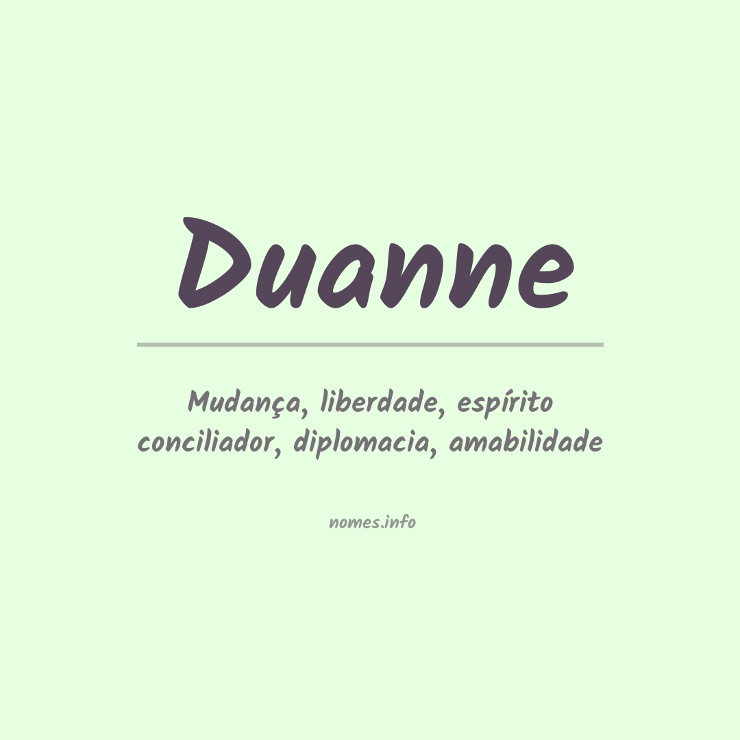Significado do nome Duanne