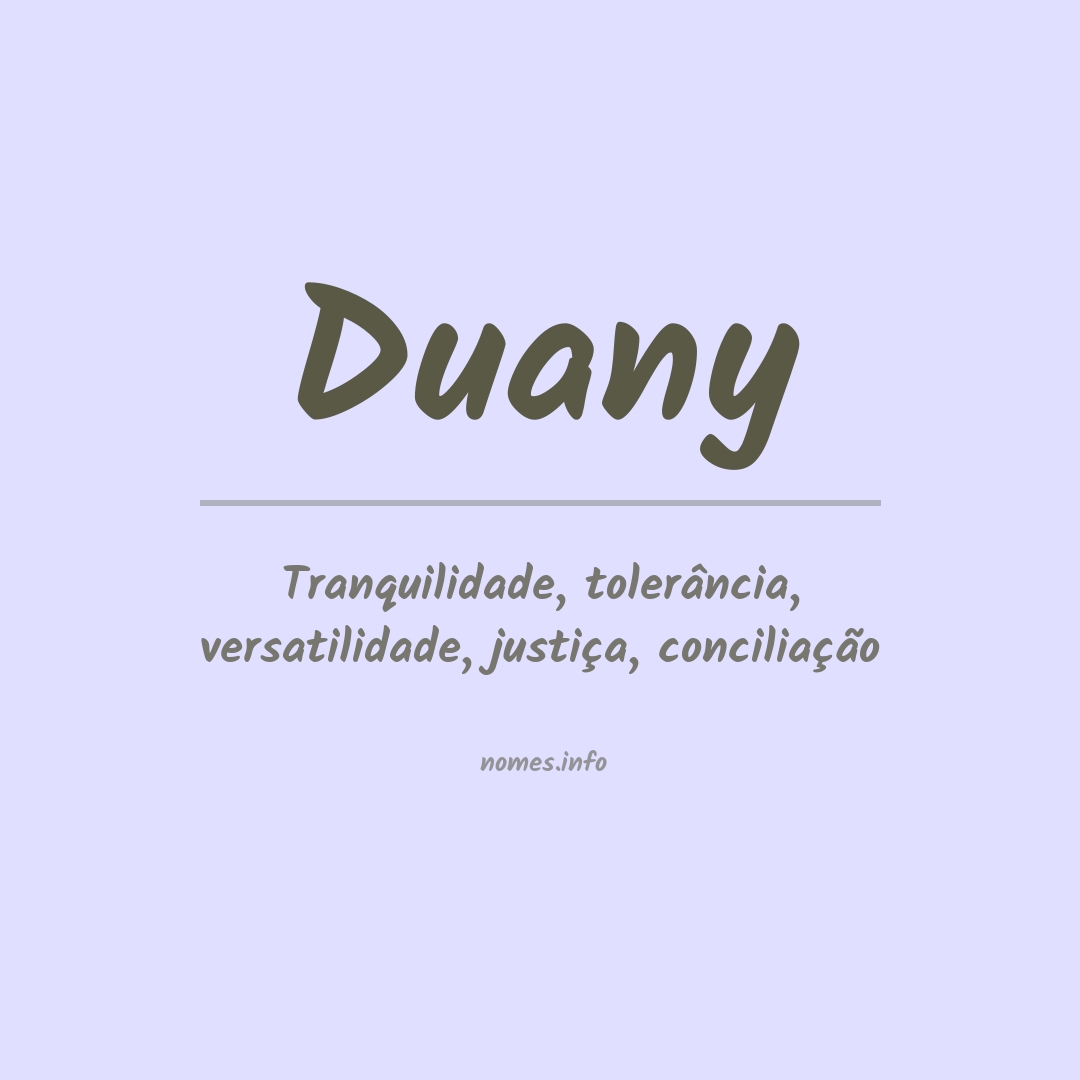 Significado do nome Duany