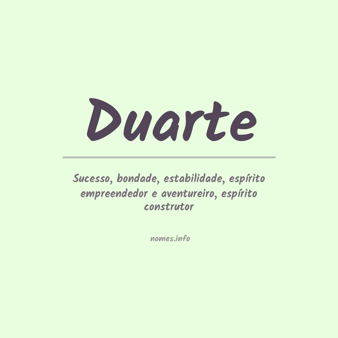 Significado do nome Duarte