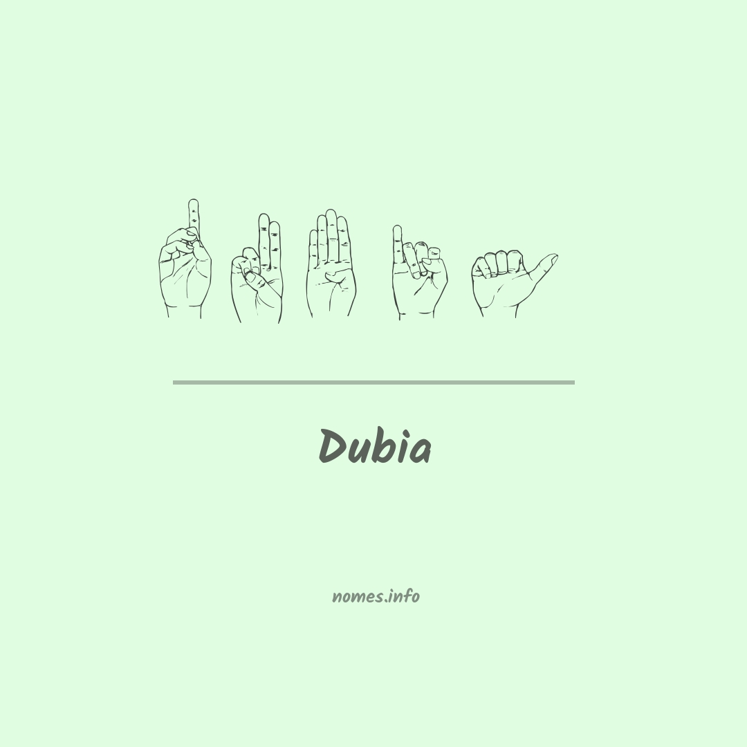 Dubia em Libras
