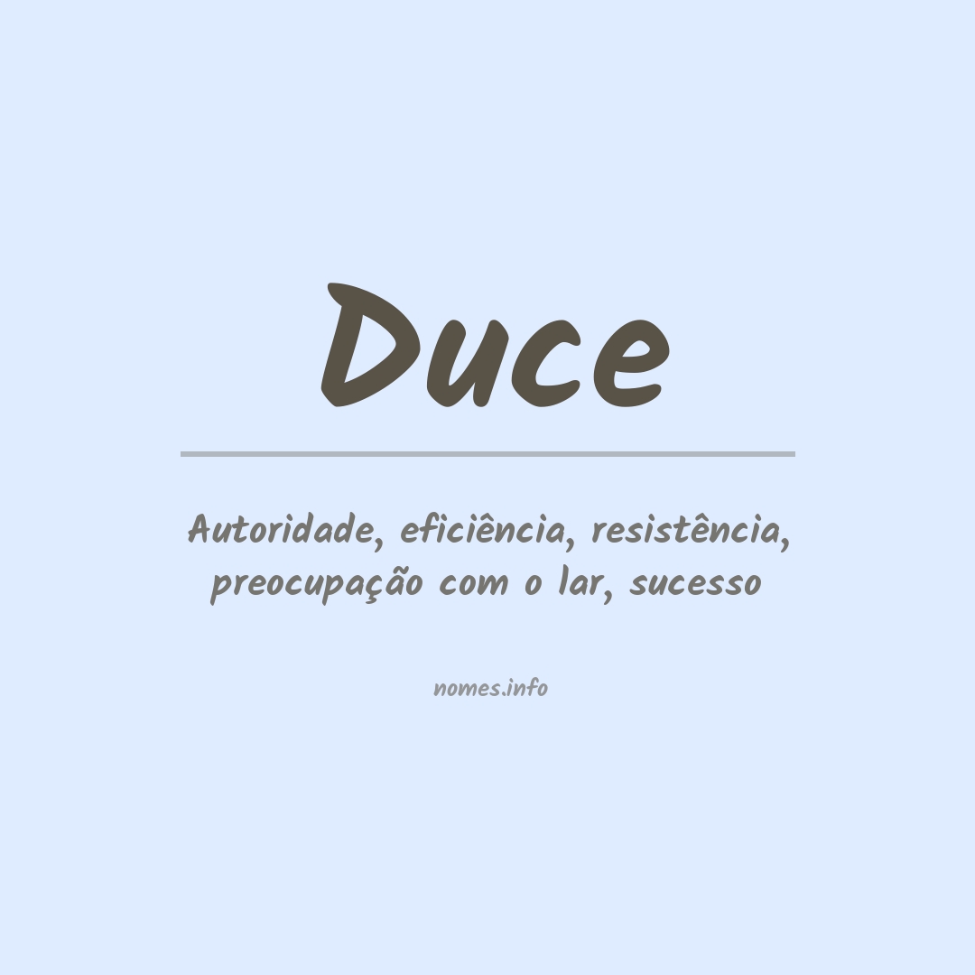 Significado do nome Duce