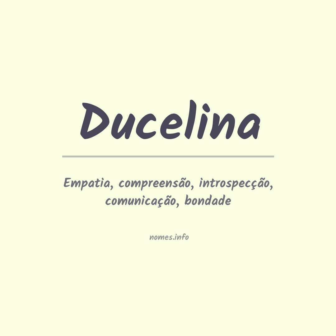 Significado do nome Ducelina