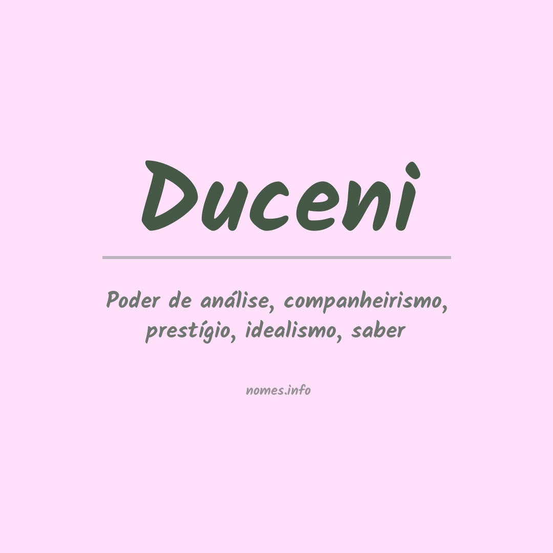 Significado do nome Duceni