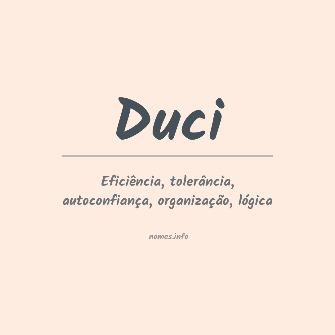Significado do nome Duci