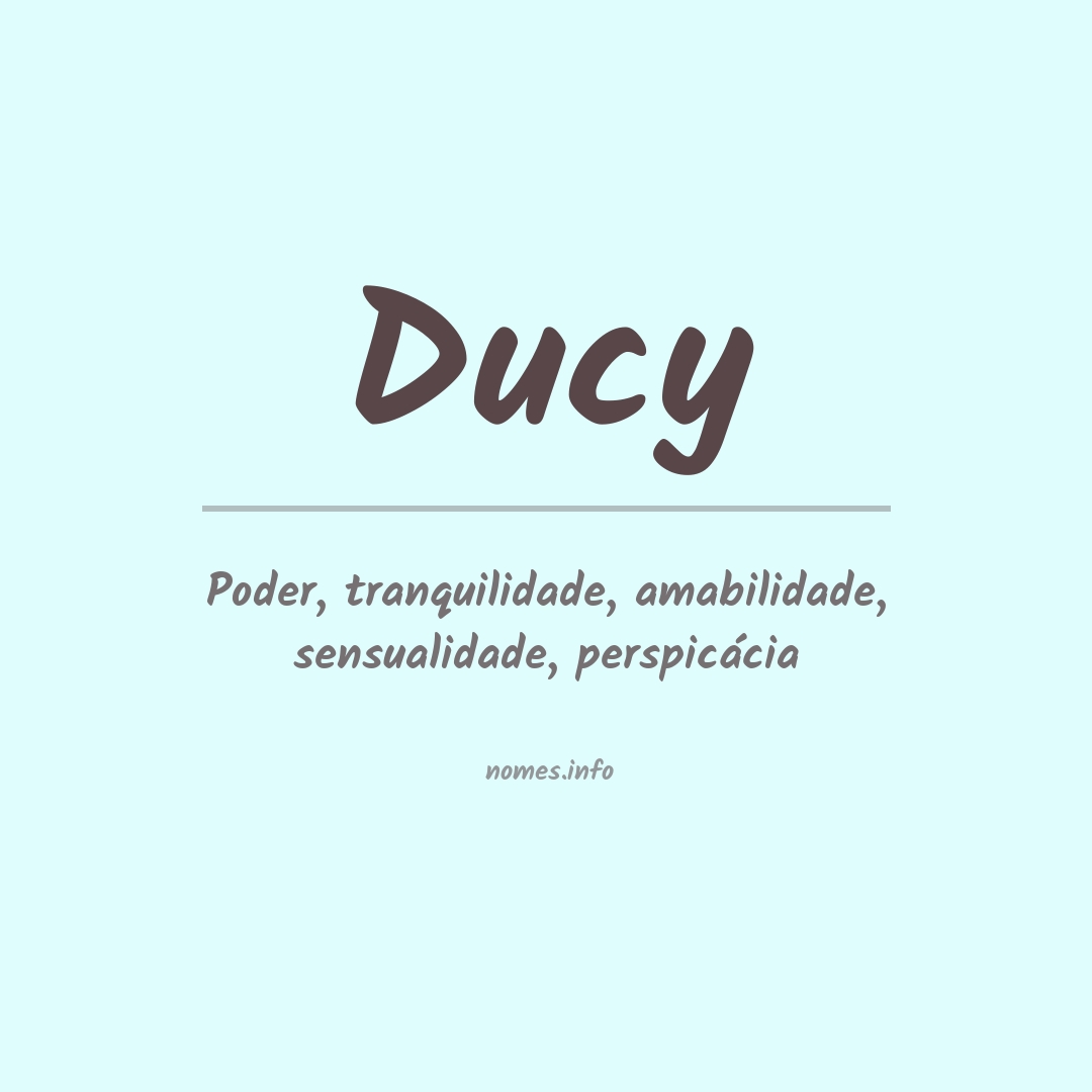 Significado do nome Ducy