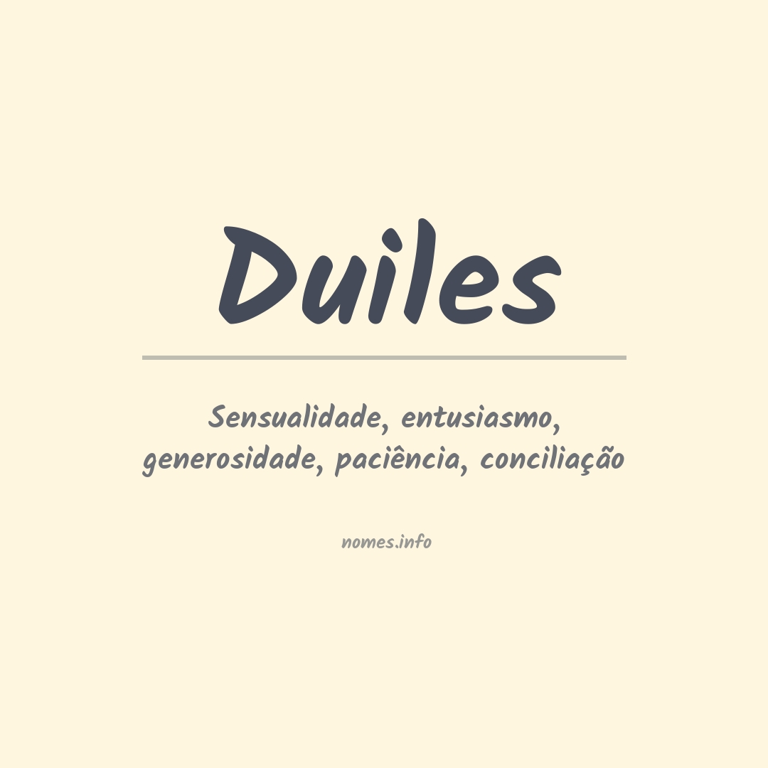 Significado do nome Duiles