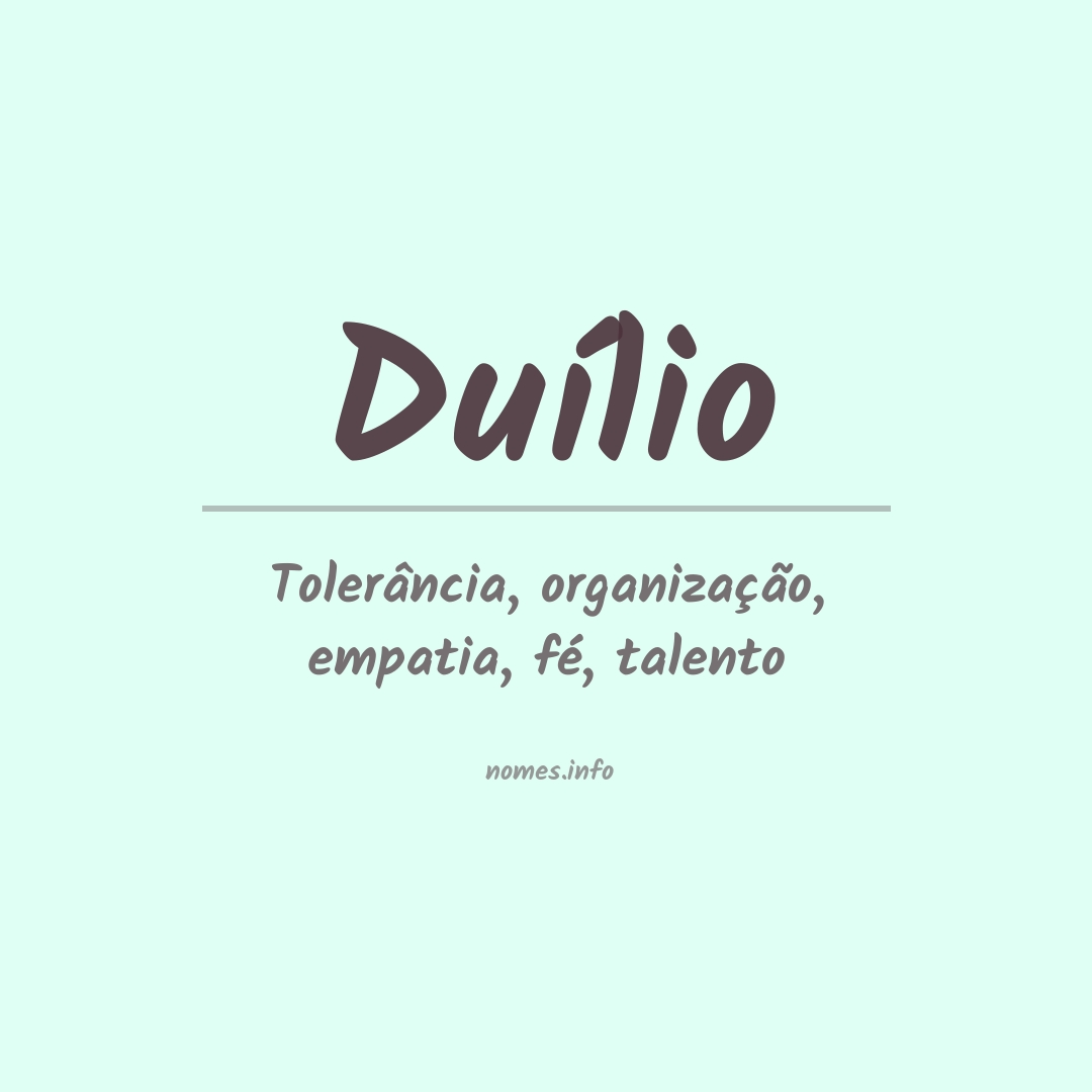 Significado do nome Duílio