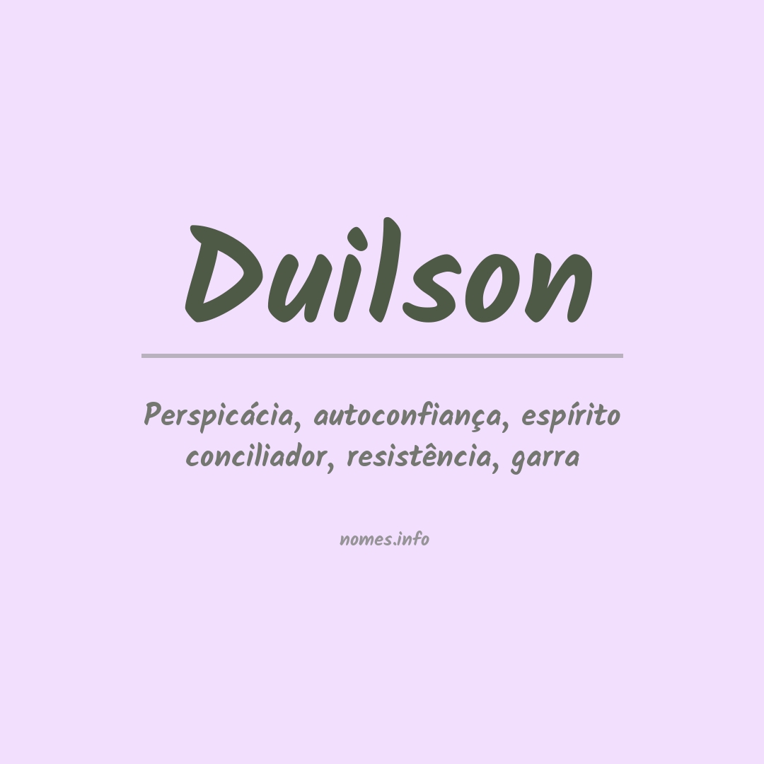 Significado do nome Duilson