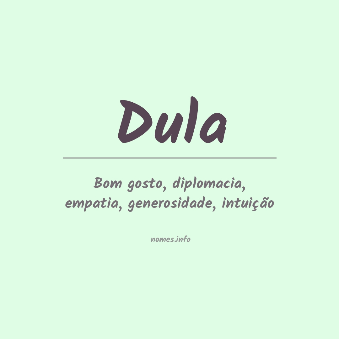 Significado do nome Dula