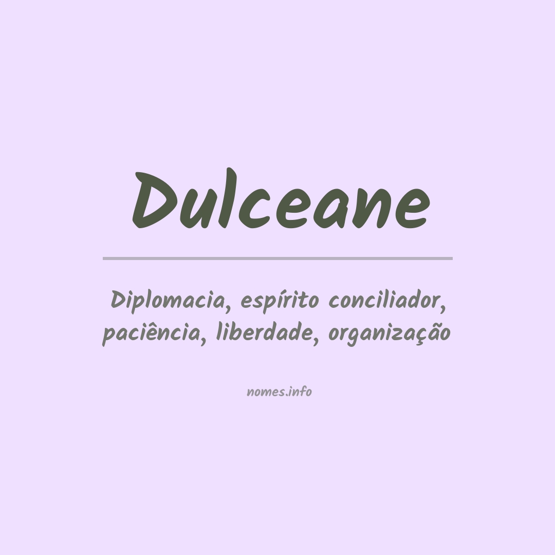 Significado do nome Dulceane