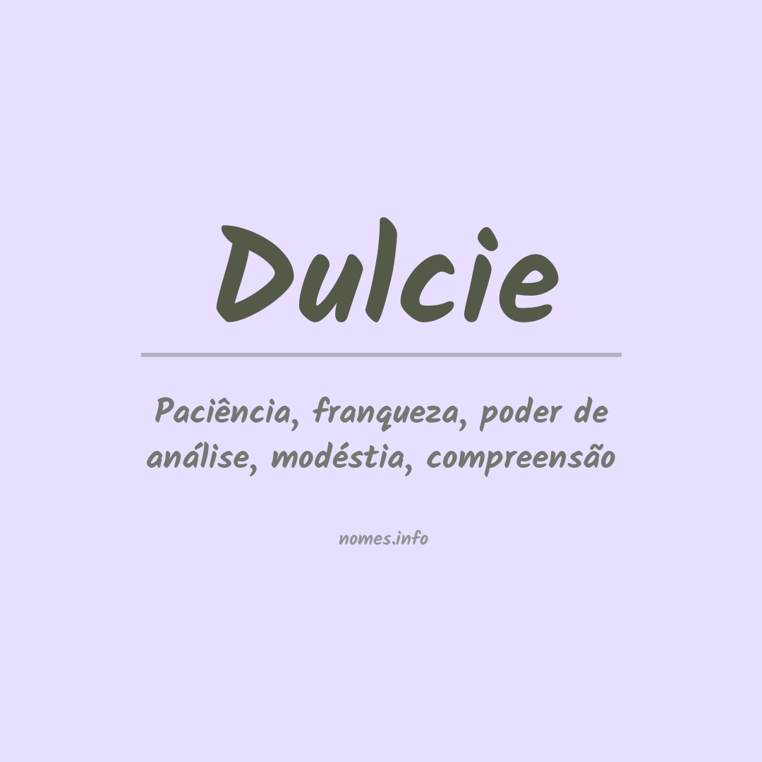 Significado do nome Dulcie