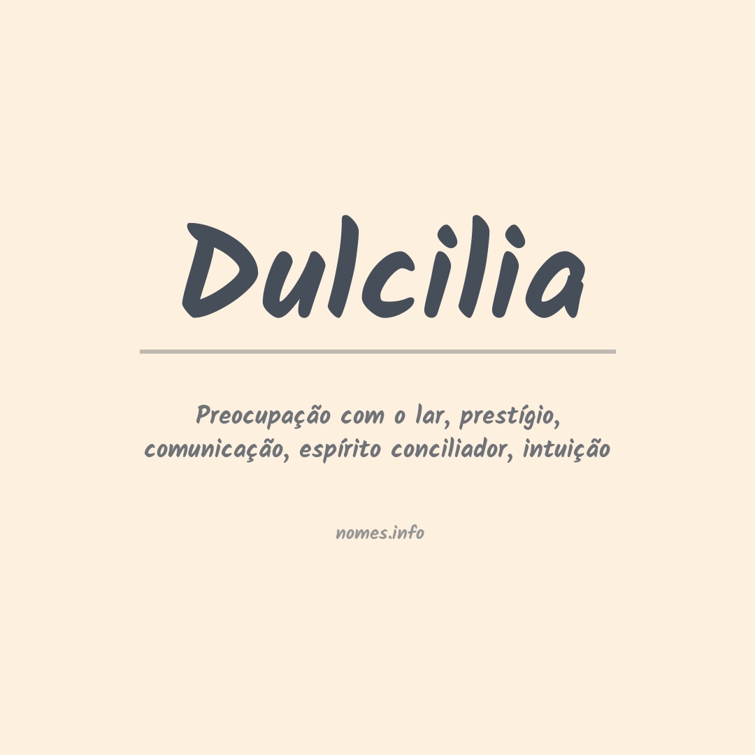 Significado do nome Dulcilia