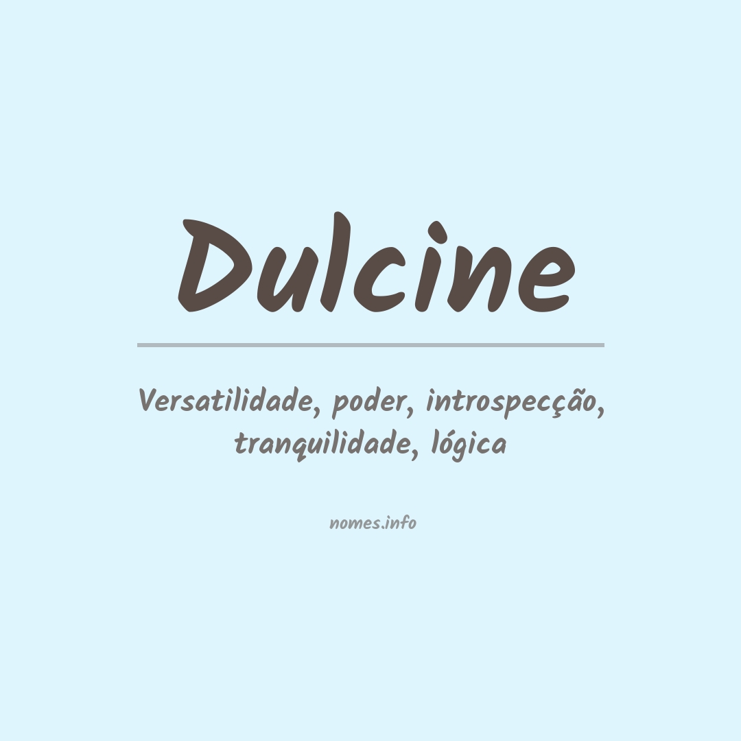 Significado do nome Dulcine