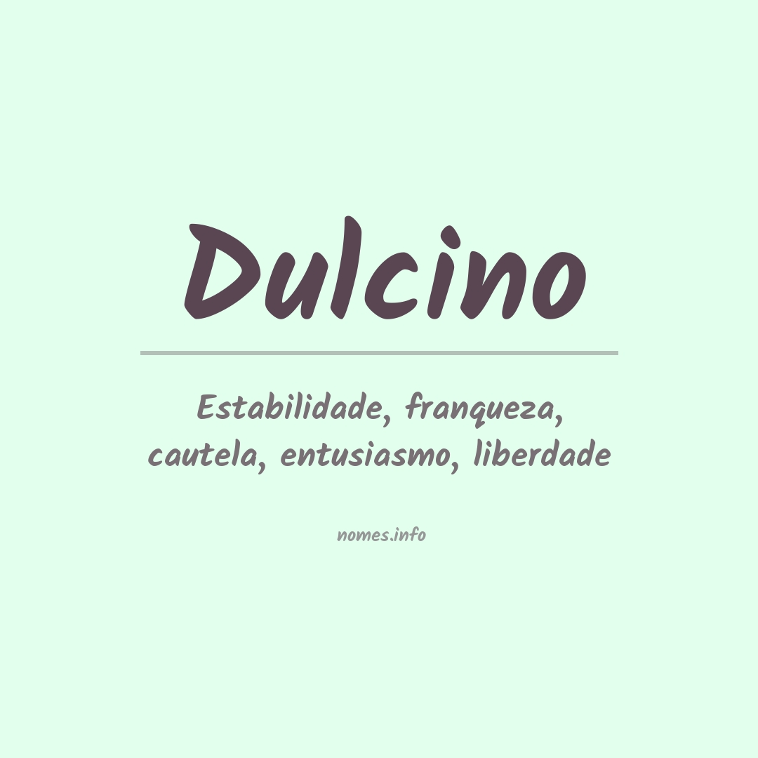 Significado do nome Dulcino