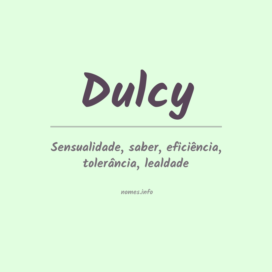 Significado do nome Dulcy