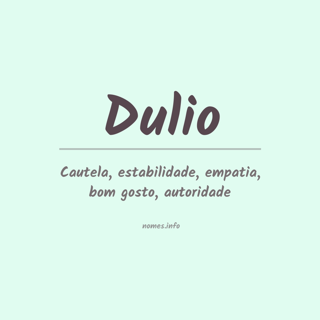 Significado do nome Dulio