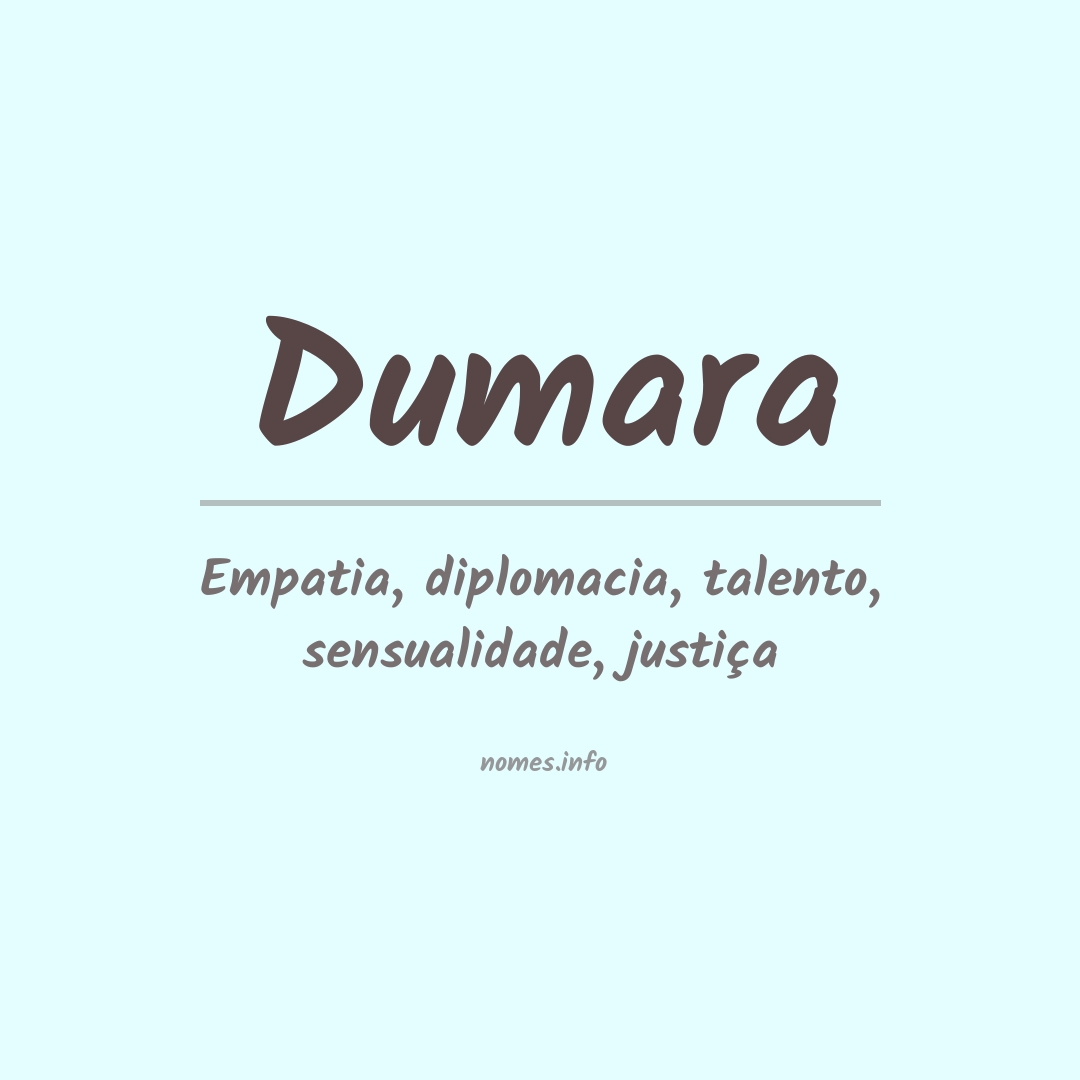 Significado do nome Dumara
