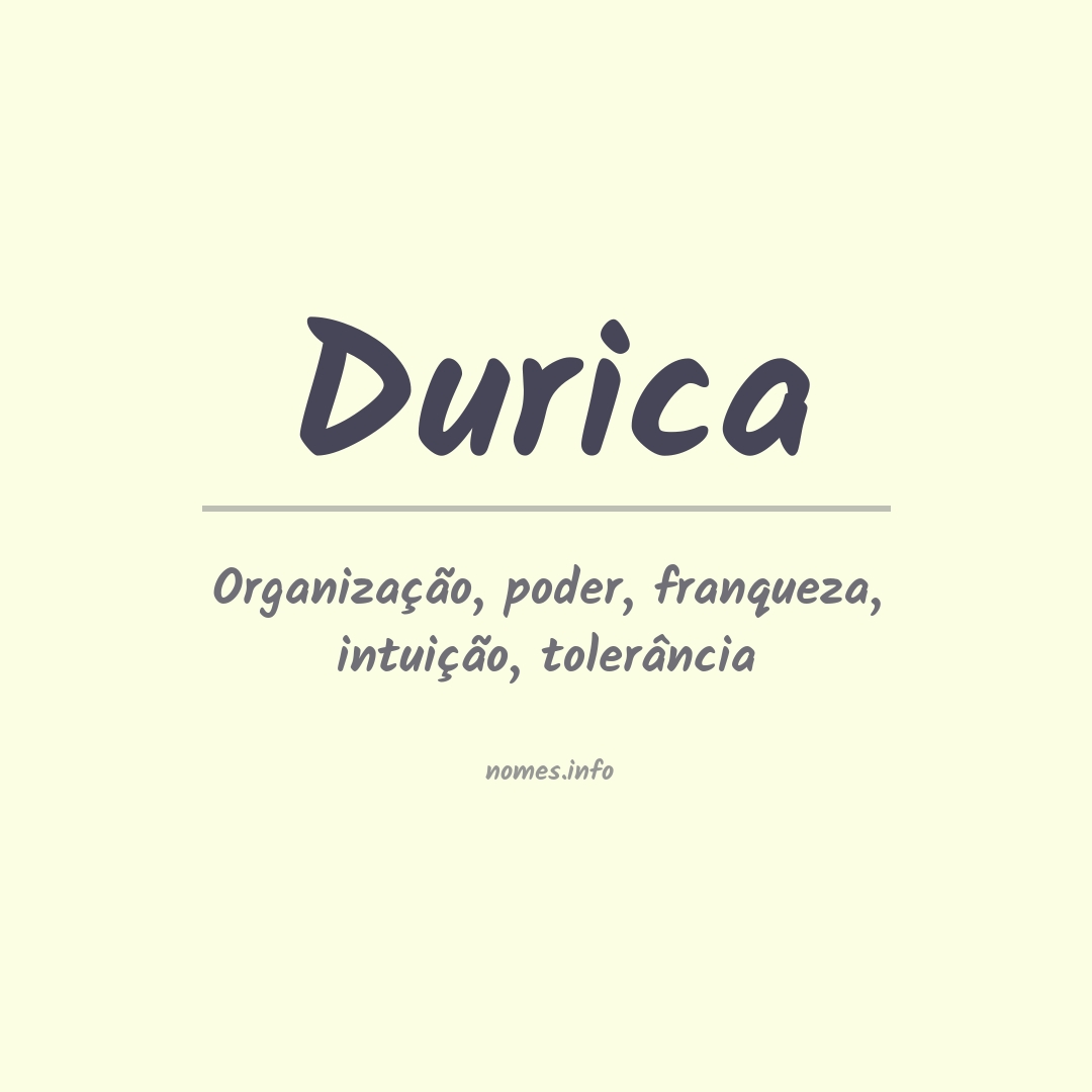 Significado do nome Durica
