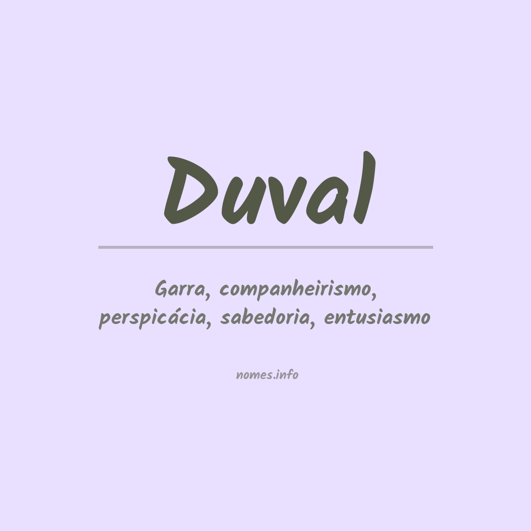 Significado do nome Duval