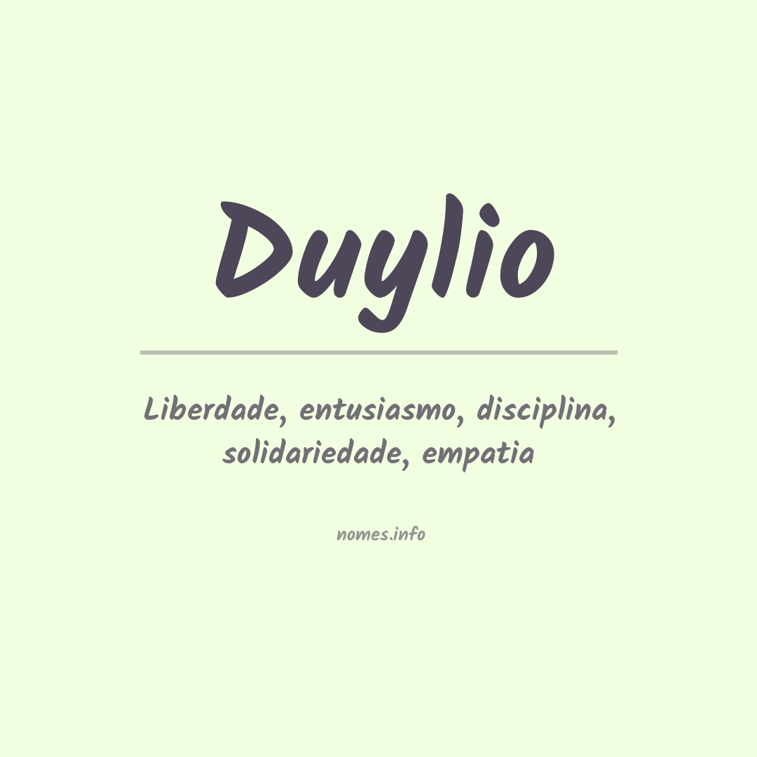 Significado do nome Duylio