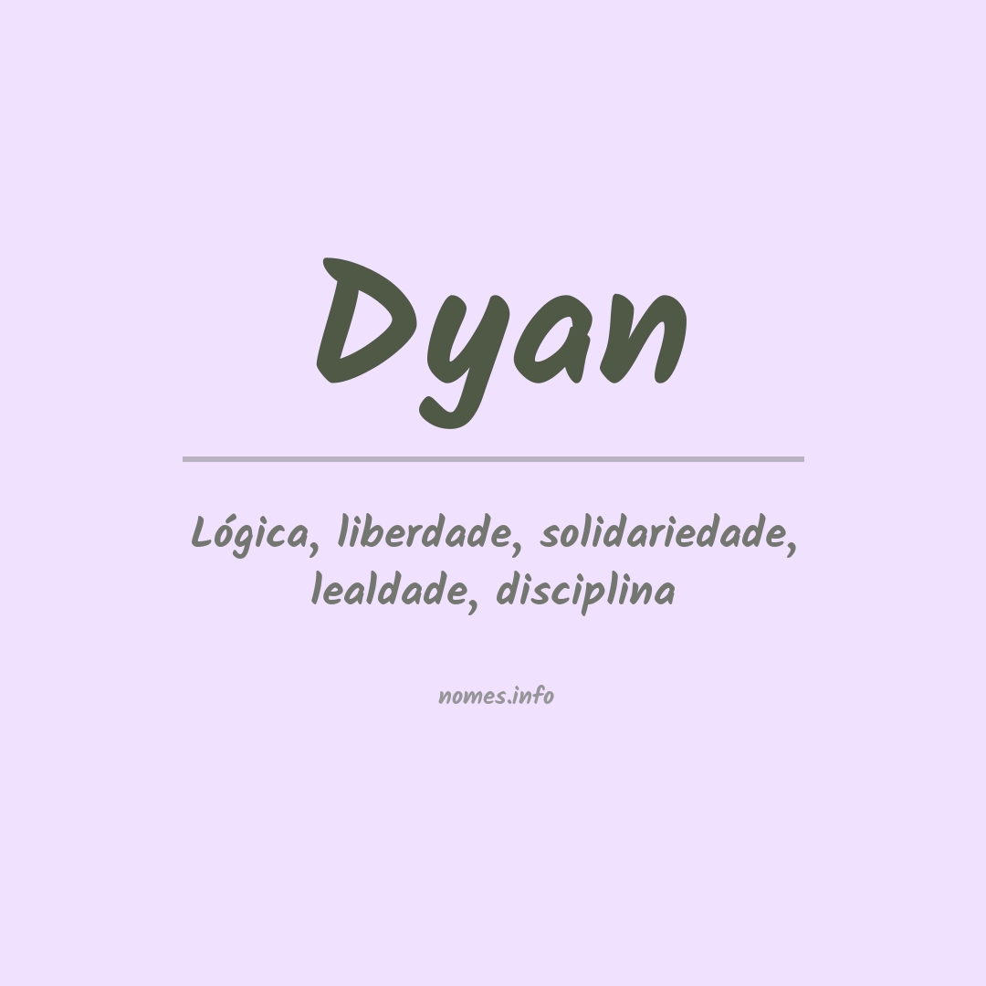 Significado do nome Dyan