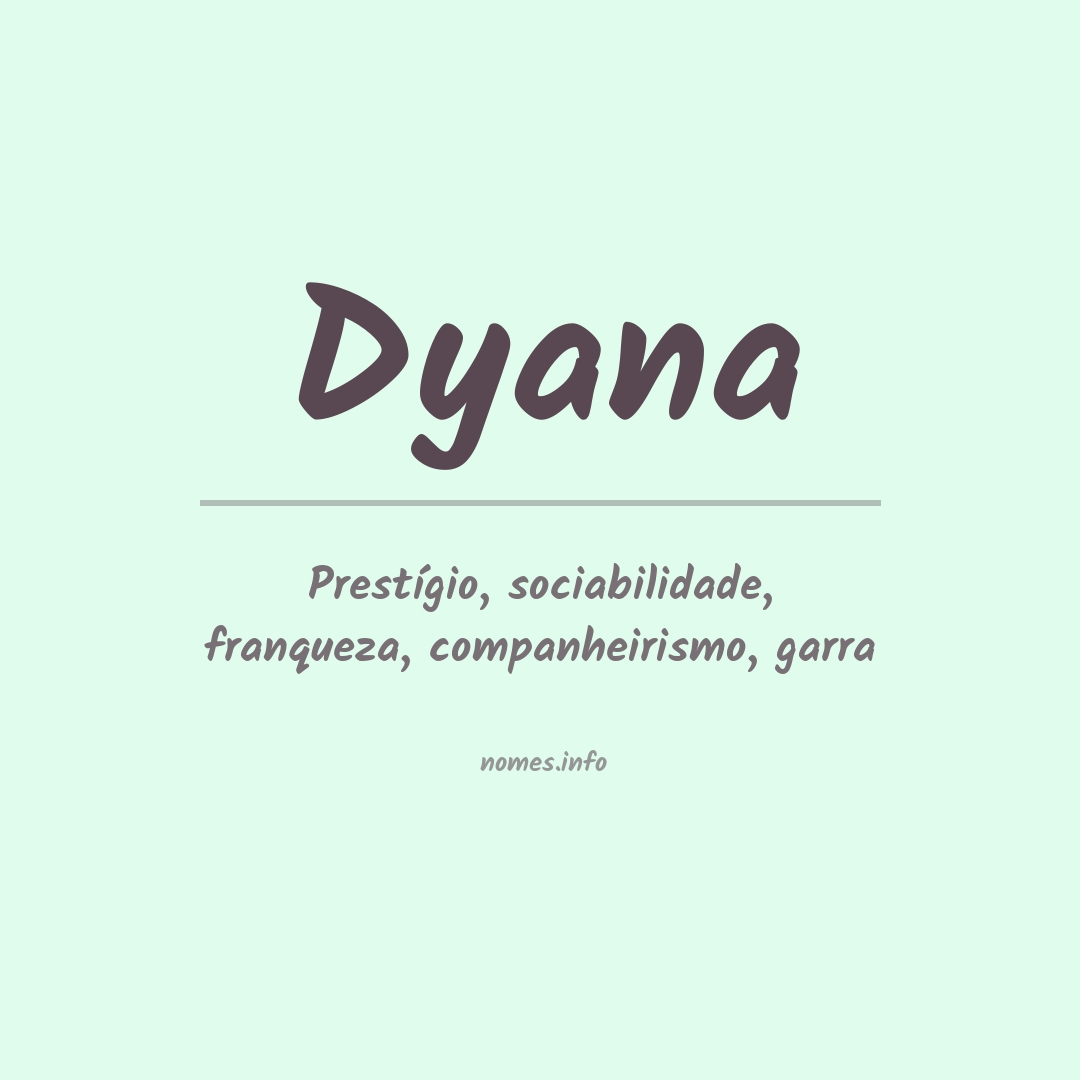 Significado do nome Dyana