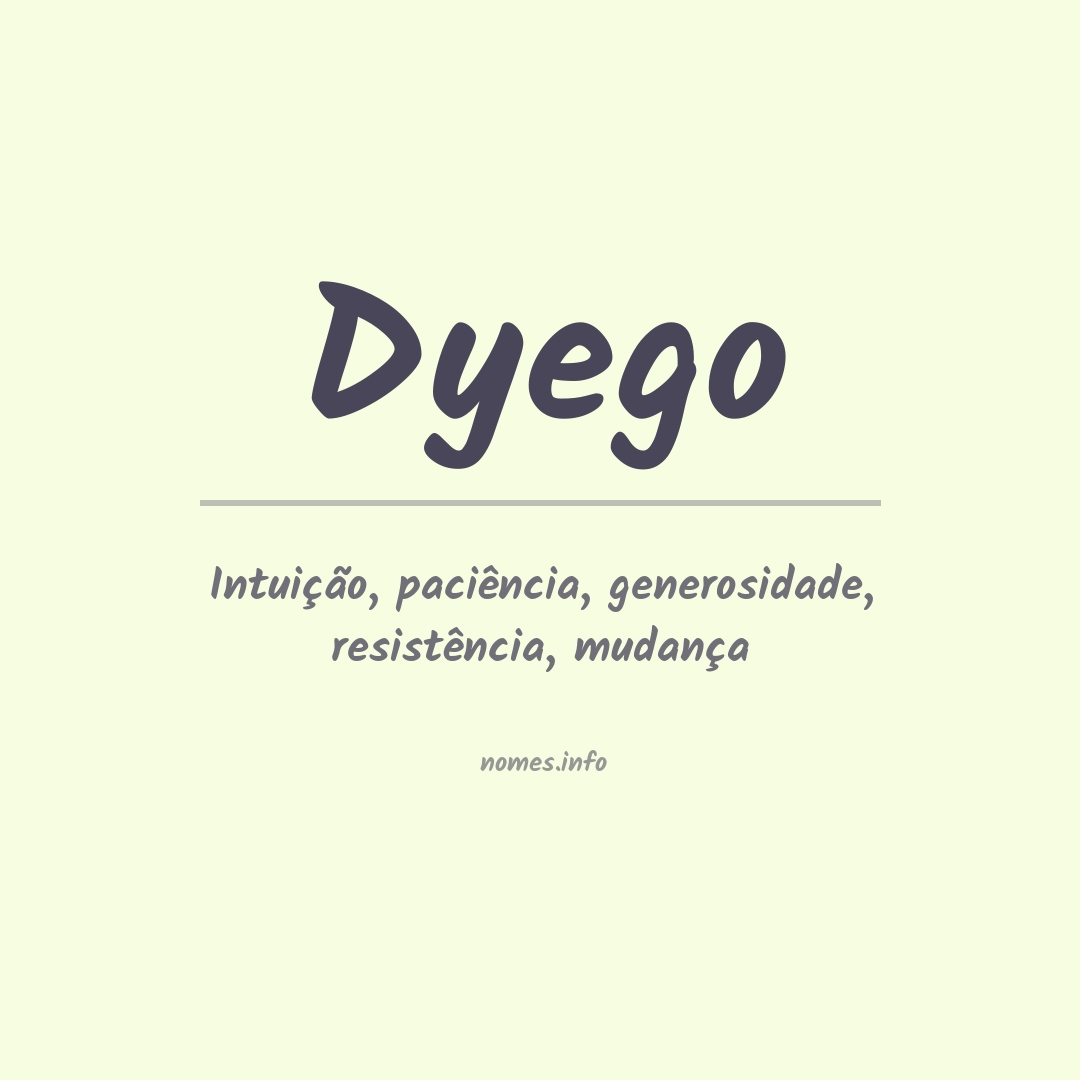 Significado do nome Dyego