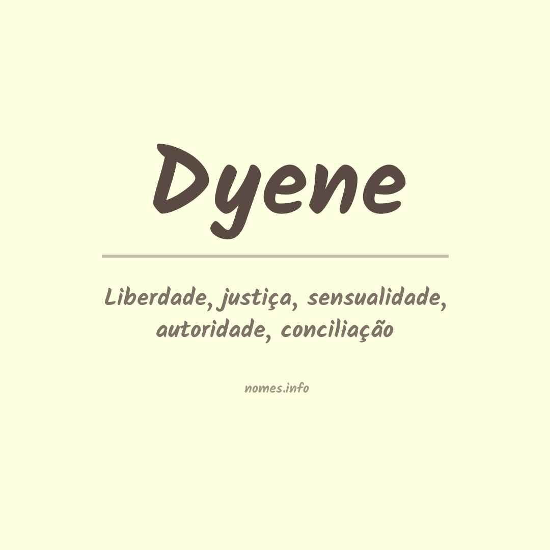 Significado do nome Dyene