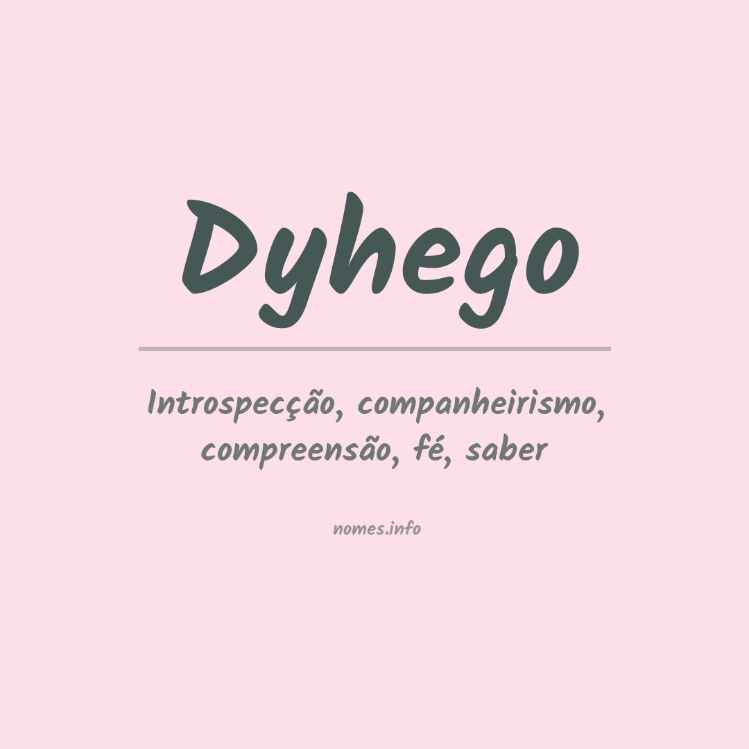 Significado do nome Dyhego