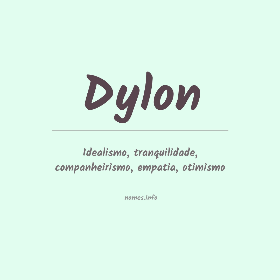 Significado do nome Dylon