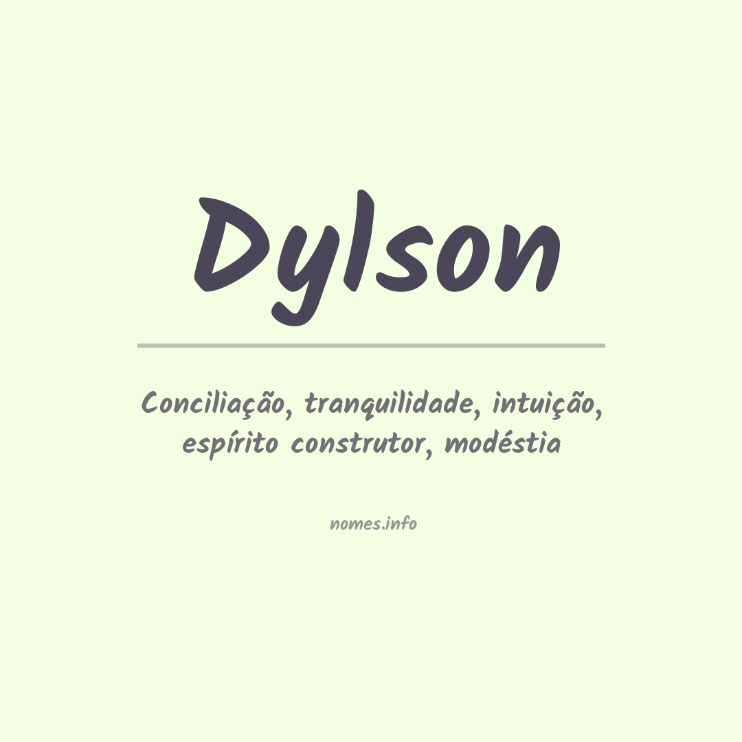 Significado do nome Dylson
