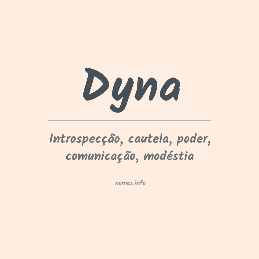Significado do nome Dyna