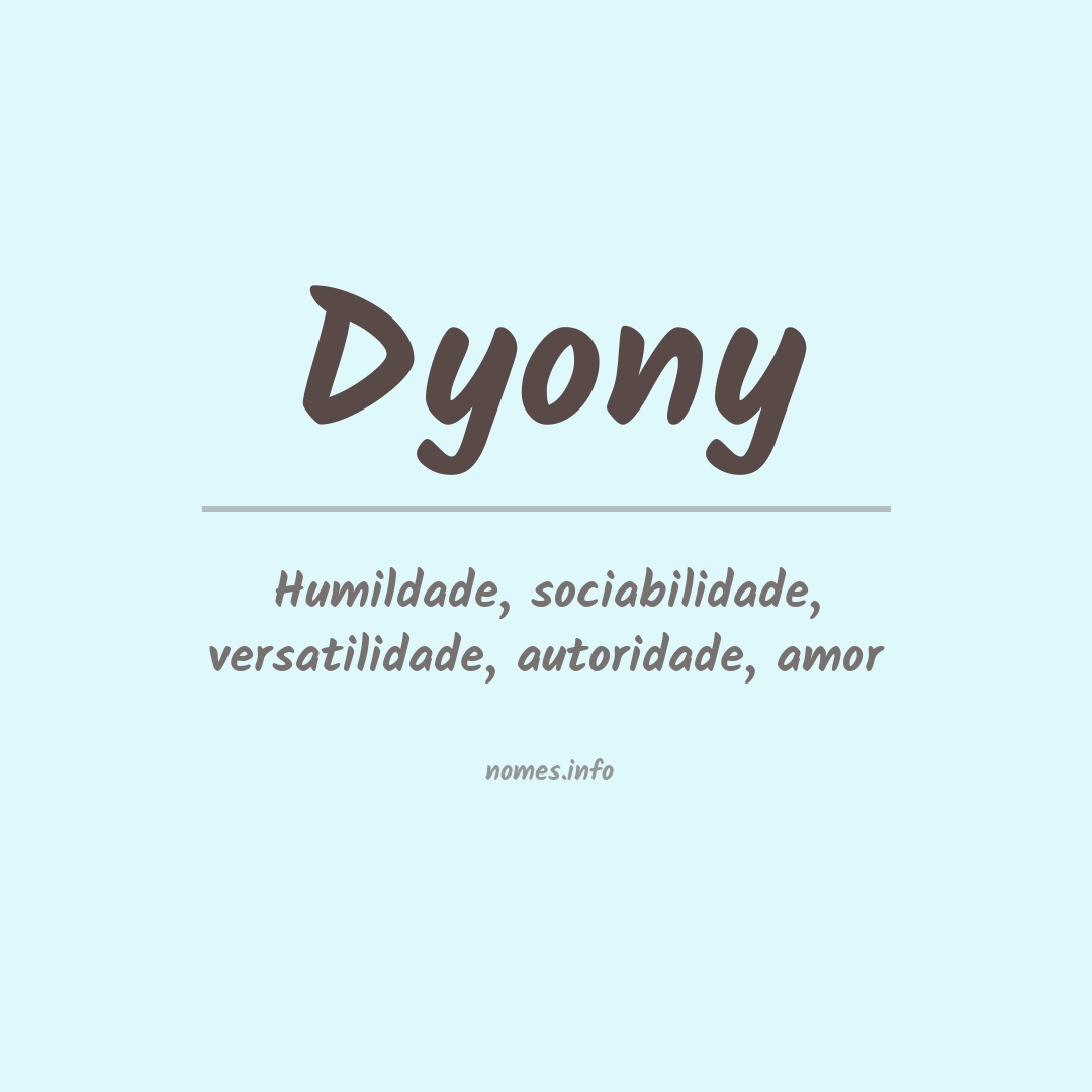 Significado do nome Dyony