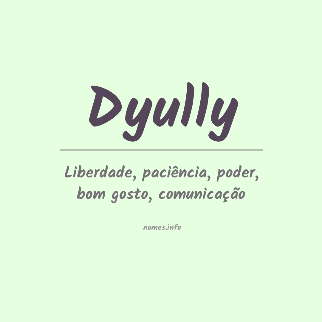 Significado do nome Dyully
