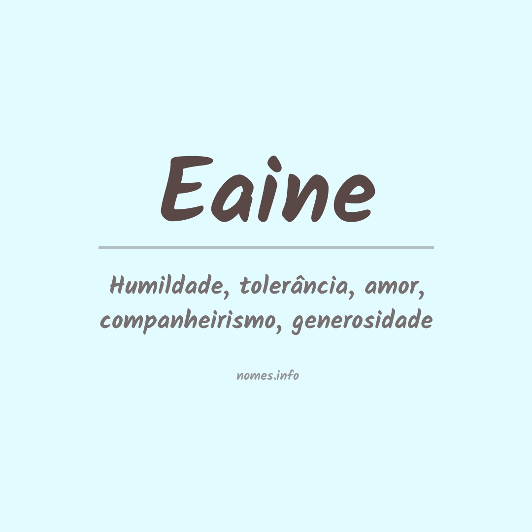 Significado do nome Eaine