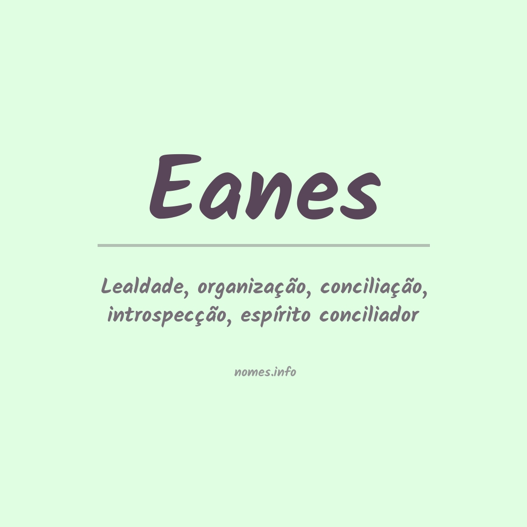 Significado do nome Eanes