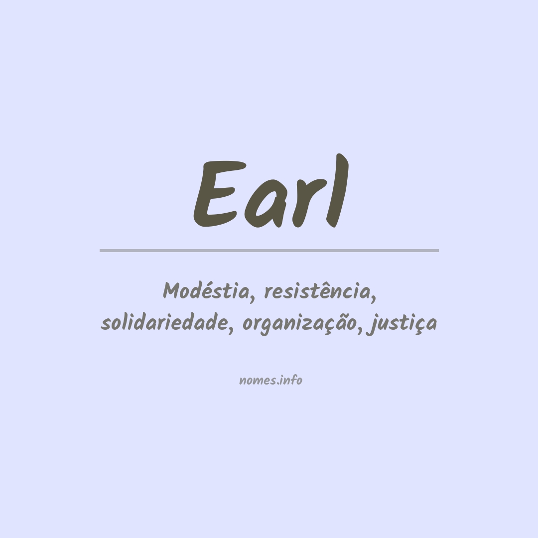 Significado do nome Earl