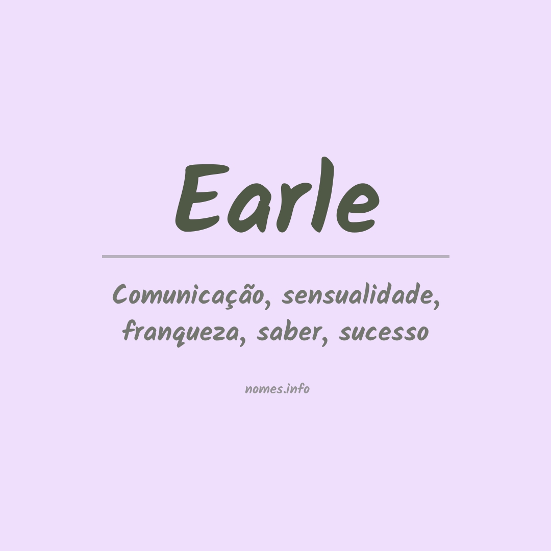 Significado do nome Earle