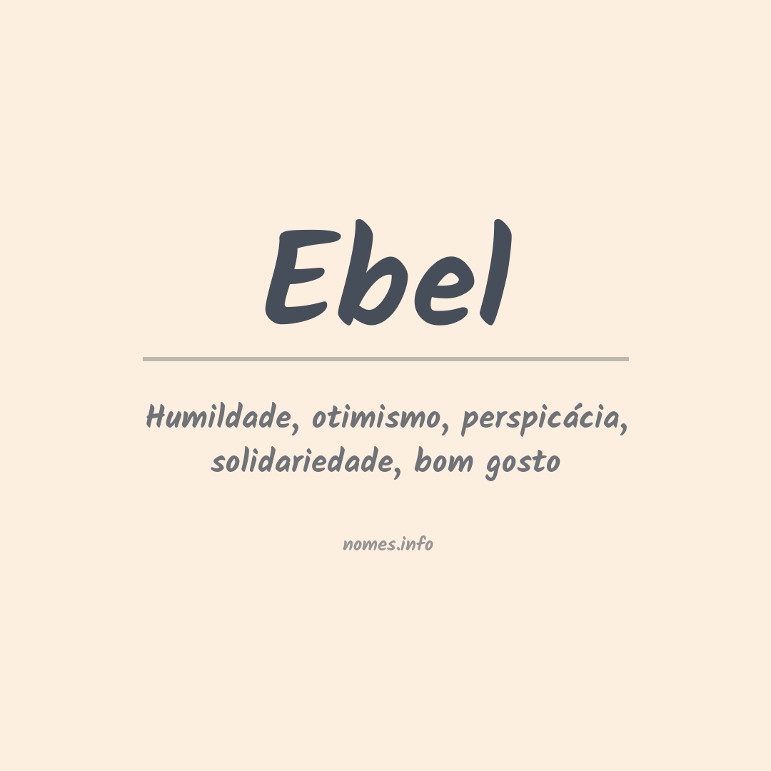 Significado do nome Ebel