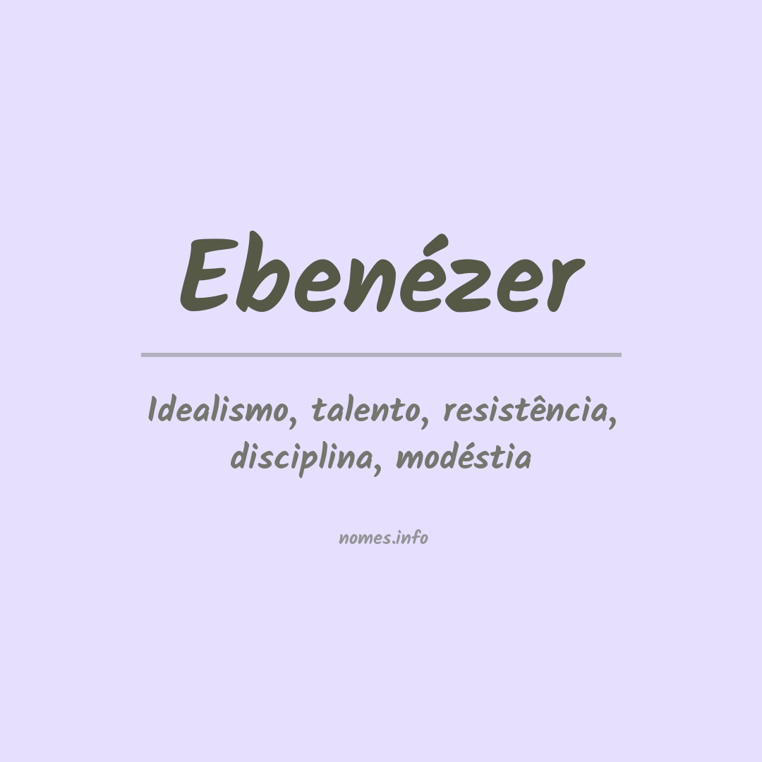 Significado do nome Ebenézer