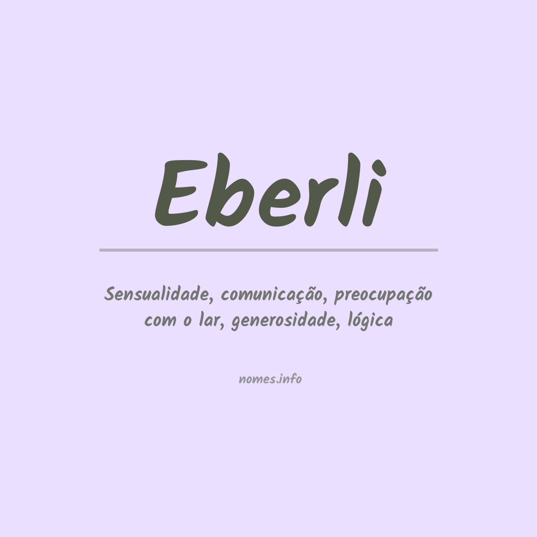 Significado do nome Eberli