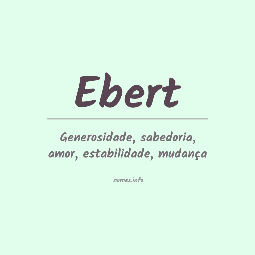 Significado do nome Ebert