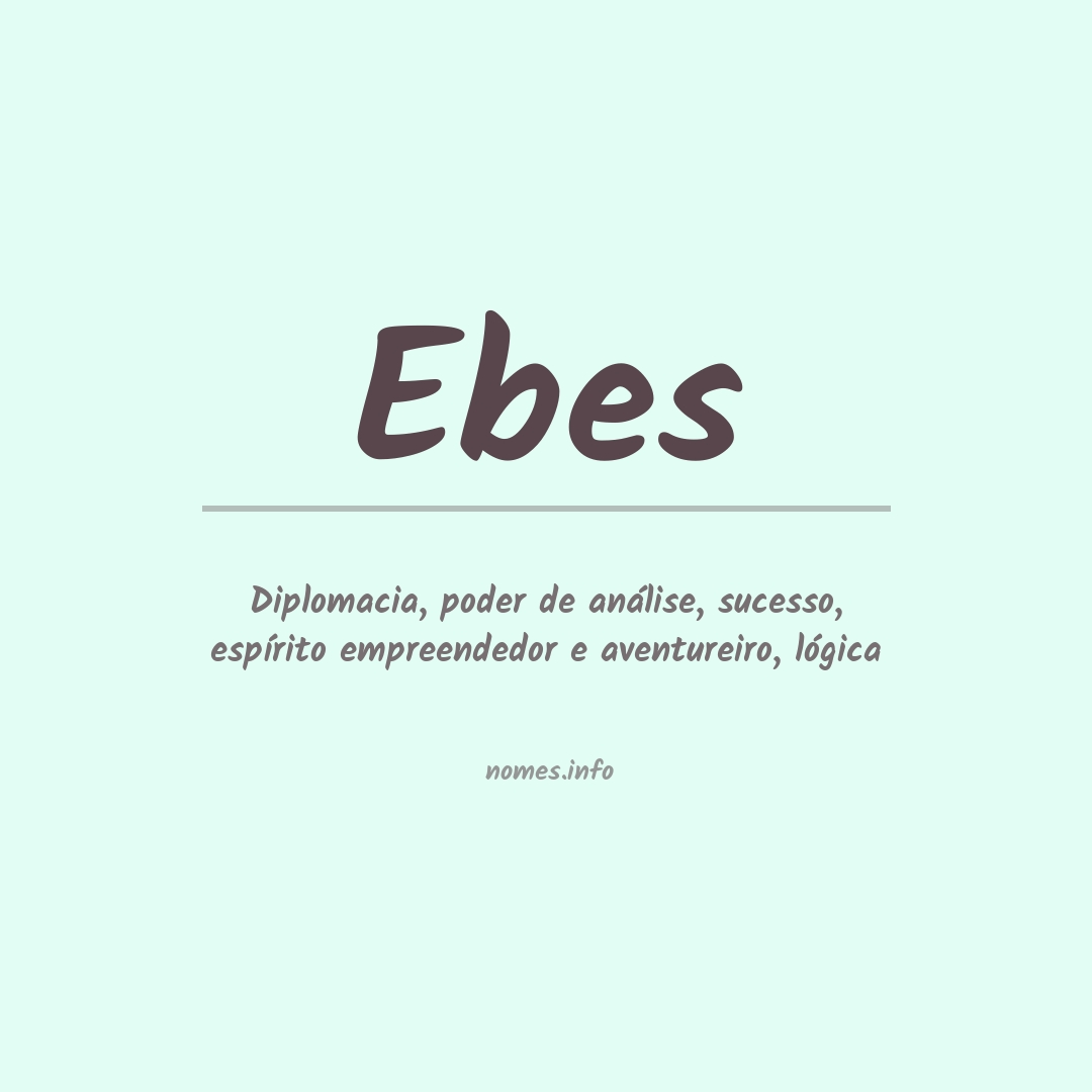 Significado do nome Ebes