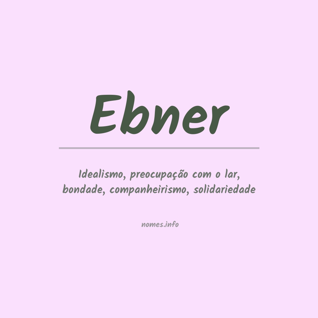 Significado do nome Ebner