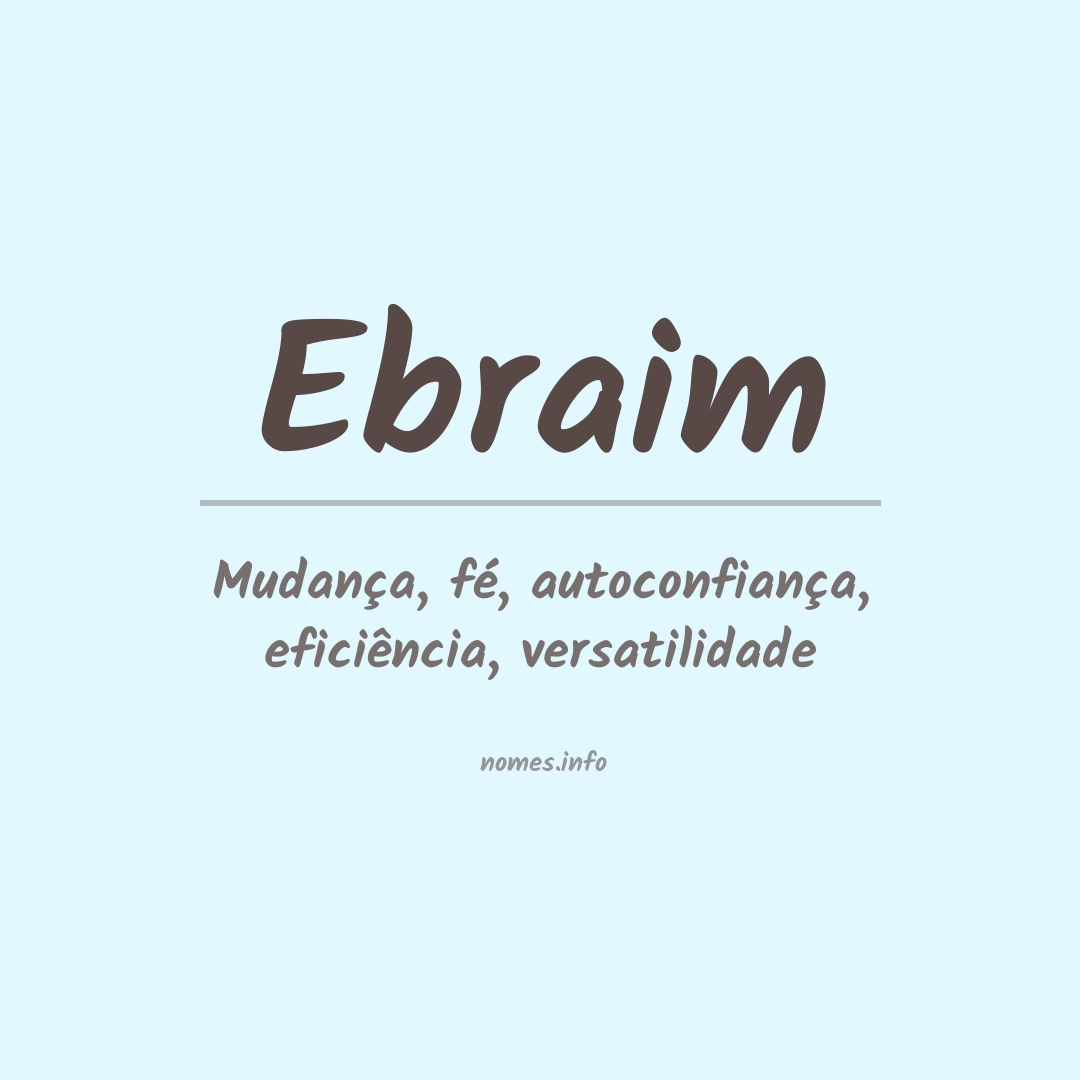 Significado do nome Ebraim