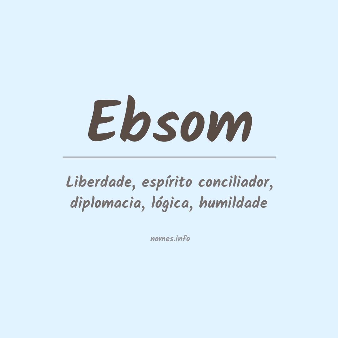 Significado do nome Ebsom
